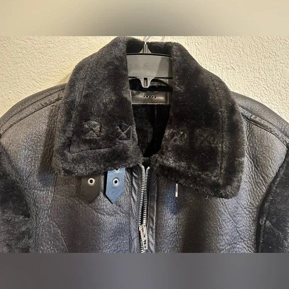 🖤Blank NYC Faux Shearling Trim Vegan Leather Vest Chic Layering Statement Piece - Picture 6 of 9